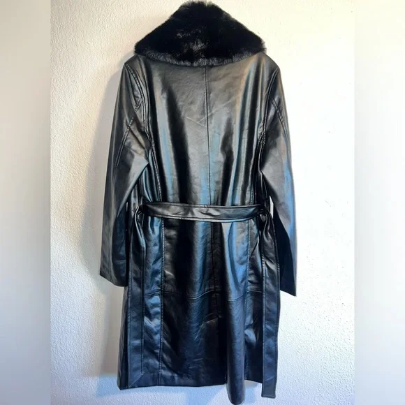 🌟 Chic Vegan Leather Trench Coat by BLANKNYC 🌟 - Picture 5 of 8